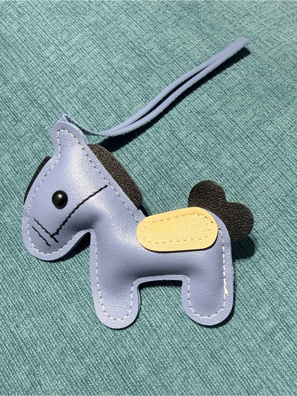 Cute Blue Pony Keychain Charm
